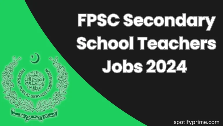 FPSC Secondary School Teachers Jobs